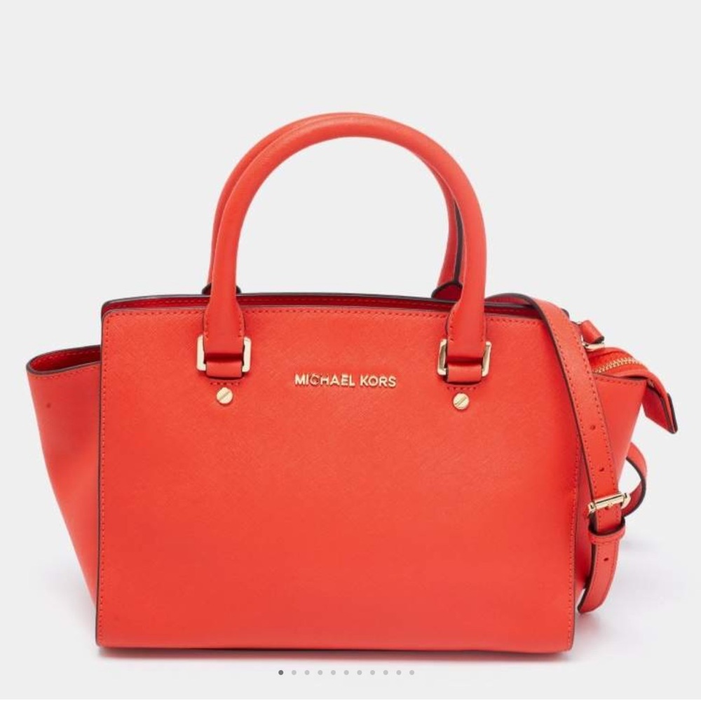 Michael Kors Large Orange Selma Satchel
